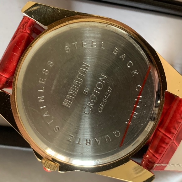 NWT Manhattan by Crotan Quartz Watches, Leather bands, Set of 6, 5 w/stops - Picture 11 of 12